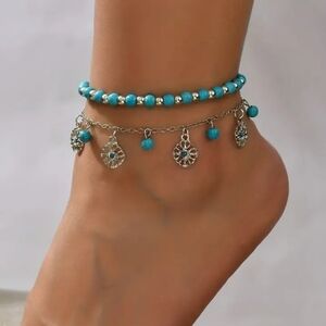 Boho Style Anklet Set 2pc
